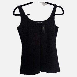 White House Black Market Black Lace Tank Top